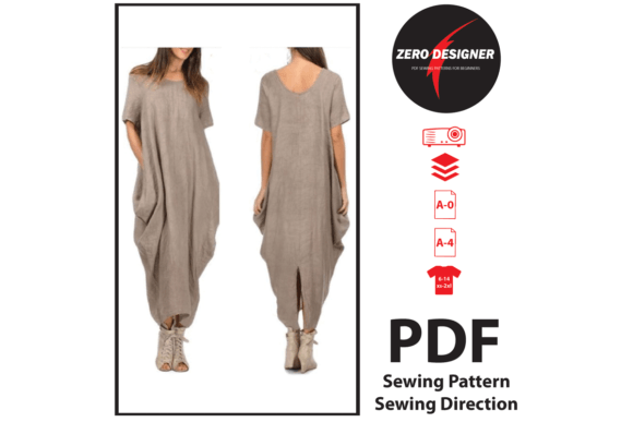 Download Boho Style Dress PDF Sewing Pattern - Sewing Collection