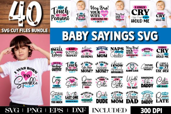 Download Baby Sayings Bundle, 40 Baby SVG Bundle - Baby svg Collection