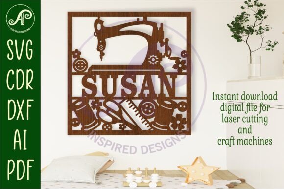 Download Sewing Square Name Sign Svg Laser - Sewing Collection