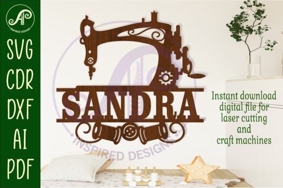 Download Sewing Machine Name Sign Svg Laser Cut - Sewing Collection