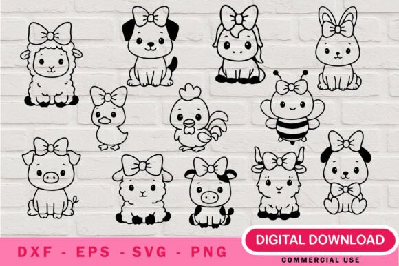 Download Cute Farm Animals SVG Bundle - Cute farm animals svg Collection